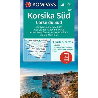 Kompass Karten GmbH Kompass Wanderkarten-Set 2251 Korsika Süd. Mit Weitwanderweg Gr20 / Corse Du Sud. Avec Grande Randonnée Gr20 (3 Karten) 1:50.000 Kompass Karten GmbH Kompass Wanderkarten-Set 2251 Korsika Süd. Mit Weitwanderweg Gr20 / Corse Du Sud. Avec Grande Randonnée Gr20 (3 Karten) 1:50.000