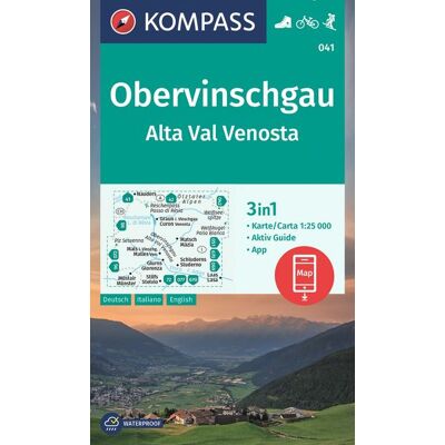 Kompass Karten GmbH Kompass Wanderkarte 041 Obervinschgau / Alta Val Venosta 1:25.000 Kompass Karten GmbH Kompass Wanderkarte 041 Obervinschgau / Alta Val Venosta 1:25.000