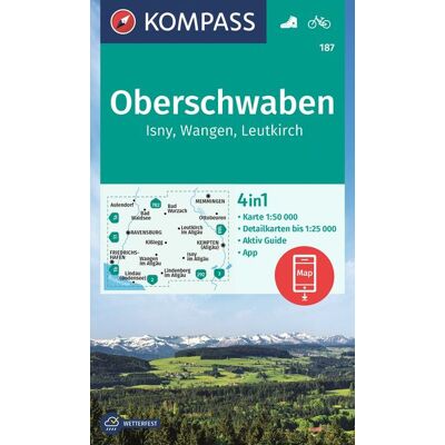 Kompass Karten GmbH Kompass Wanderkarte 187 Oberschwaben Isny Wangen Leutkirch 1:50.000 Kompass Karten GmbH Kompass Wanderkarte 187 Oberschwaben Isny Wangen Leutkirch 1:50.000