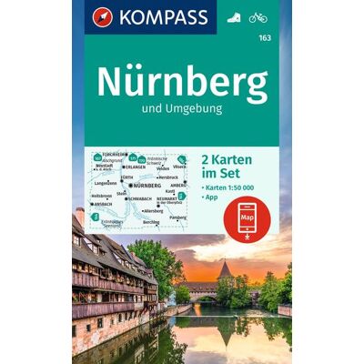 Kompass Karten GmbH Kompass Wanderkarten-Set 163 Nürnberg Und Umgebung (2 Karten) 1:50.000 Kompass Karten GmbH Kompass Wanderkarten-Set 163 Nürnberg Und Umgebung (2 Karten) 1:50.000