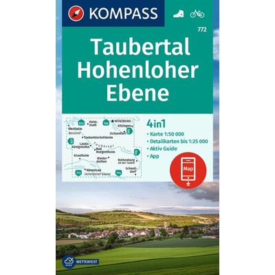Kompass Karten GmbH Kompass Wanderkarte 772 Taubertal Hohenloher Ebene 1:50.000 Kompass Karten GmbH Kompass Wanderkarte 772 Taubertal Hohenloher Ebene 1:50.000