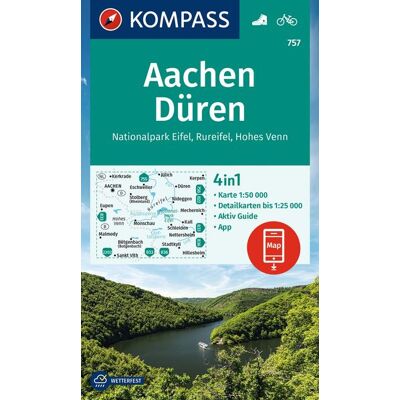 Kompass Karten GmbH Kompass Wanderkarte 757 Aachen Düren Nationalpark Eifel Rureifel Hohes Venn 1:50.000 Kompass Karten GmbH Kompass Wanderkarte 757 Aachen Düren Nationalpark Eifel Rureifel Hohes Venn 1:50.000