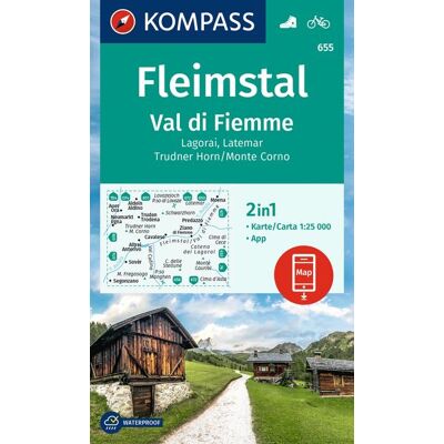 Kompass Karten GmbH Kompass Wanderkarte 655 Fleimstal / Val Di Fiemme Lagorai Latemar Trudner Horn Monte Corno 1:25.000 Kompass Karten GmbH Kompass Wanderkarte 655 Fleimstal / Val Di Fiemme Lagorai Latemar Trudner Horn Monte Corno 1:25.000