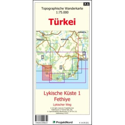 Mollenhauer und Treichel Lykische Küste 1 - Fethiye - Lykischer Weg - Topographische Wanderkarte 1:75.000 Türkei (Blatt 7.1) Mollenhauer und Treichel Lykische Küste 1 - Fethiye - Lykischer Weg - Topographische Wanderkarte 1:75.000 Türkei (Blatt 7.1)