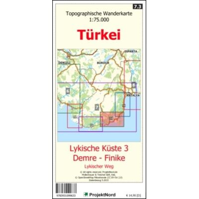 Mollenhauer und Treichel Lykische Küste 3 - Demre - Finike - Lykischer Weg - Topographische Wanderkarte 1:75.000 Türkei (Blatt 7.3) Mollenhauer und Treichel Lykische Küste 3 - Demre - Finike - Lykischer Weg - Topographische Wanderkarte 1:75.000 Türkei (Blatt 7.3)