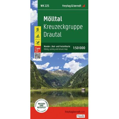 Freytag + Berndt Freytag & Berndt Wanderkarte Wk 225 Mölltal Kreuzeckgruppe - Drautal 1:50.000 Freytag + Berndt Freytag & Berndt Wanderkarte Wk 225 Mölltal Kreuzeckgruppe - Drautal 1:50.000