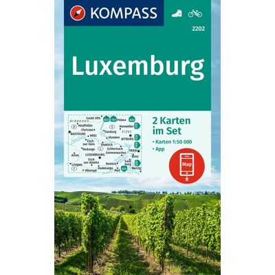 Kompass Karten GmbH Kompass Wanderkarten-Set 2202 Luxemburg (2 Karten) 1:50.000 Kompass Karten GmbH Kompass Wanderkarten-Set 2202 Luxemburg (2 Karten) 1:50.000