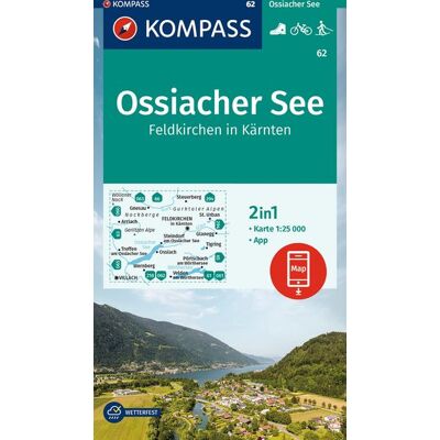 Kompass Karten GmbH Kompass Wanderkarte 62 Ossiacher See Feldkirchen In Kärnten 1:25.000 Kompass Karten GmbH Kompass Wanderkarte 62 Ossiacher See Feldkirchen In Kärnten 1:25.000