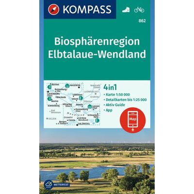 Kompass Karten GmbH Kompass Wanderkarte 862 Biosphärenregion Elbtalaue-Wendland 1:50.000 Kompass Karten GmbH Kompass Wanderkarte 862 Biosphärenregion Elbtalaue-Wendland 1:50.000