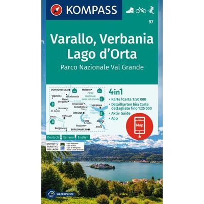 Kompass Karten GmbH Kompass Wanderkarte 97 Varallo Verbania Lago D'Orta Parco Nazionale Val Grande 1:50.000 Kompass Karten GmbH Kompass Wanderkarte 97 Varallo Verbania Lago D'Orta Parco Nazionale Val Grande 1:50.000