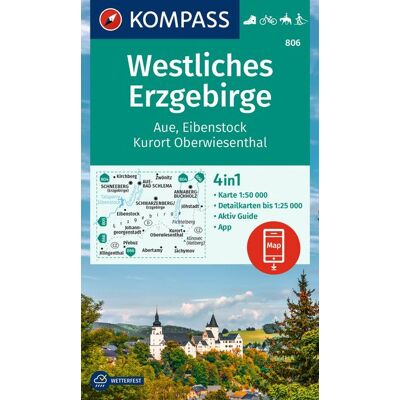 Kompass Karten GmbH Kompass Wanderkarte 806 Westliches Erzgebirge Aue Eibenstock Kurort Oberwiesenthal 1:50.000 Kompass Karten GmbH Kompass Wanderkarte 806 Westliches Erzgebirge Aue Eibenstock Kurort Oberwiesenthal 1:50.000