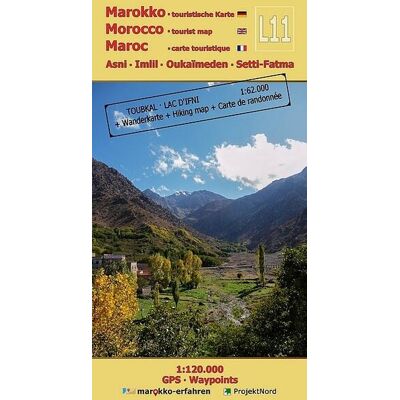 Huber Kartographie L11: Asni - Imlil - Oukaïmeden - Setti-Fatma 1:120.000 + Gps-Waypoints Huber Kartographie L11: Asni - Imlil - Oukaïmeden - Setti-Fatma 1:120.000 + Gps-Waypoints