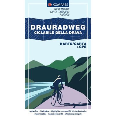 Kompass Karten GmbH Kompass Fahrrad-Tourenkarte Drauradweg - Ciclabile Della Drava 1:50.000 Kompass Karten GmbH Kompass Fahrrad-Tourenkarte Drauradweg - Ciclabile Della Drava 1:50.000