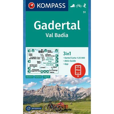 Kompass Karten GmbH Kompass Wanderkarte 51 Gadertal / Val Badia 1:25.000 Kompass Karten GmbH Kompass Wanderkarte 51 Gadertal / Val Badia 1:25.000