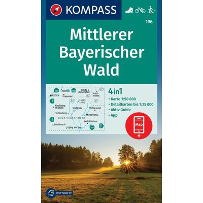 Kompass Karten GmbH Kompass Wanderkarte 196 Mittlerer Bayerischer Wald 1:50.000 Kompass Karten GmbH Kompass Wanderkarte 196 Mittlerer Bayerischer Wald 1:50.000