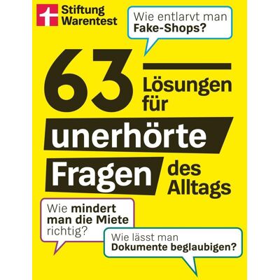Stiftung Warentest 63 Lösungen Für Unerhörte Fragen Des Alltags Stiftung Warentest 63 Lösungen Für Unerhörte Fragen Des Alltags