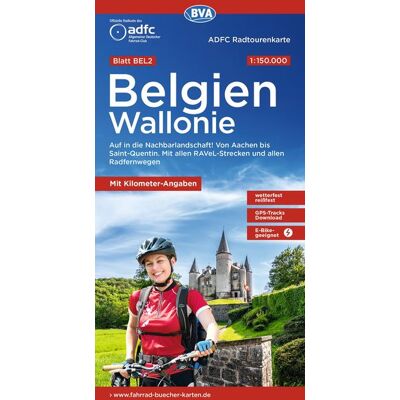 BVA Bielefelder Verlag Bva Adfc Radtourenkarte Belgien Wallonie 1:150.000 BVA Bielefelder Verlag Bva Adfc Radtourenkarte Belgien Wallonie 1:150.000