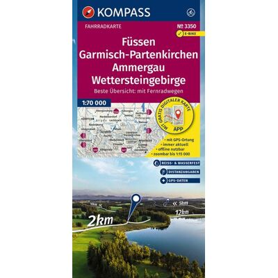 Kompass Karten GmbH Kompass Fahrradkarte 3350 Füssen Garmisch-Partenkirchen Ammergau Wettersteingebirge 1:70.000 Kompass Karten GmbH Kompass Fahrradkarte 3350 Füssen Garmisch-Partenkirchen Ammergau Wettersteingebirge 1:70.000