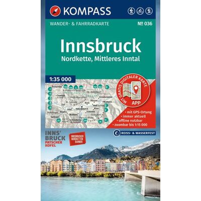Kompass Karten GmbH Kompass Wanderkarte 036 Innsbruck Nordkette Mittleres Inntal 1:35.000 Kompass Karten GmbH Kompass Wanderkarte 036 Innsbruck Nordkette Mittleres Inntal 1:35.000