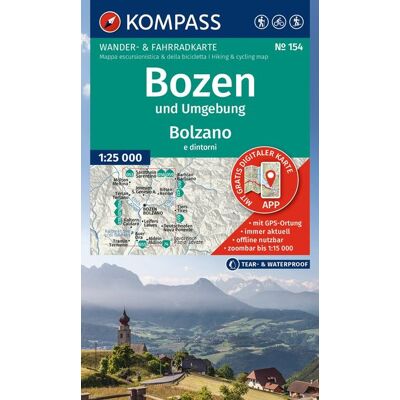 Kompass Karten GmbH Kompass Wanderkarte 154 Bozen Und Umgebung / Bolzano E Dintorni 1:25.000 Kompass Karten GmbH Kompass Wanderkarte 154 Bozen Und Umgebung / Bolzano E Dintorni 1:25.000