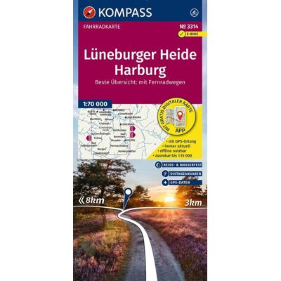 Kompass Karten GmbH Kompass Fahrradkarte 3314 Lüneburger Heide Harburg 1:70.000 Kompass Karten GmbH Kompass Fahrradkarte 3314 Lüneburger Heide Harburg 1:70.000