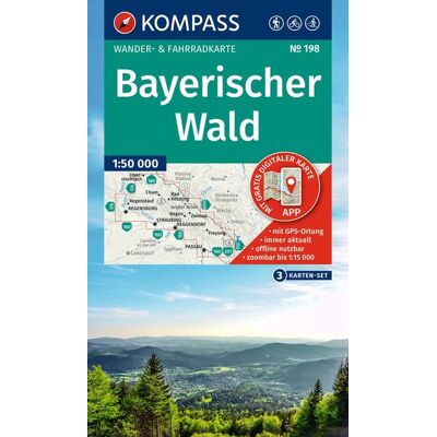 Kompass Karten GmbH Kompass Wanderkarten-Set 198 Bayerischer Wald (3 Karten) 1:50.000 Kompass Karten GmbH Kompass Wanderkarten-Set 198 Bayerischer Wald (3 Karten) 1:50.000