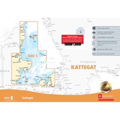 Delius Klasing Sportbootkarten Satz 5: Kattegat (Ausgabe 2025) Delius Klasing Sportbootkarten Satz 5: Kattegat (Ausgabe 2025)