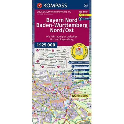 Kompass Karten GmbH Kompass Großraum Fahrradkarte 3710 Bayern Nord Baden-Württemberg Nord/ost 1:125.000 Kompass Karten GmbH Kompass Großraum Fahrradkarte 3710 Bayern Nord Baden-Württemberg Nord/ost 1:125.000