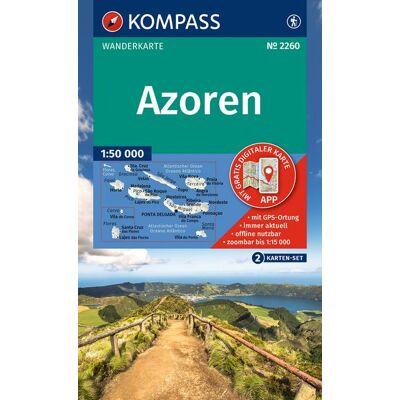 Kompass Karten GmbH Kompass Wanderkarten-Set 2260 Azoren (2 Karten) 1:50.000 Kompass Karten GmbH Kompass Wanderkarten-Set 2260 Azoren (2 Karten) 1:50.000