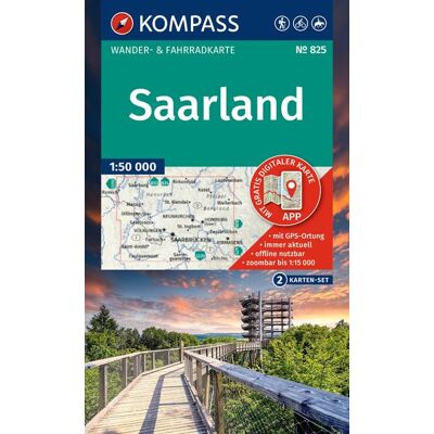Kompass Karten GmbH Kompass Wanderkarten-Set 825 Saarland (2 Karten) 1:50.000 Kompass Karten GmbH Kompass Wanderkarten-Set 825 Saarland (2 Karten) 1:50.000