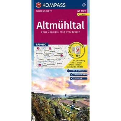 Kompass Karten GmbH Kompass Fahrradkarte 3329 Altmühltal 1:70.000 Kompass Karten GmbH Kompass Fahrradkarte 3329 Altmühltal 1:70.000