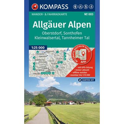 Kompass Karten GmbH Kompass Wanderkarten-Set 003 Allgäuer Alpen Oberstdorf Sonthofen Kleinwalsertal Tannheimer Tal (2 Karten) 1:25.000 Kompass Karten GmbH Kompass Wanderkarten-Set 003 Allgäuer Alpen Oberstdorf Sonthofen Kleinwalsertal Tannheimer Tal (2 Karten) 1:25.000