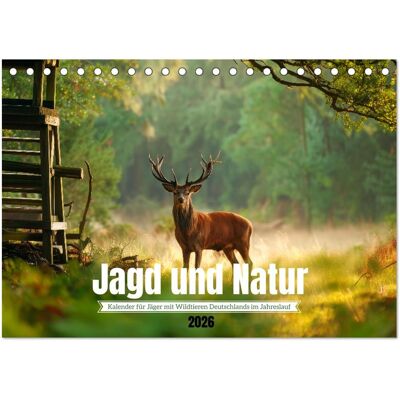 Jagd Und Natur - Kalender Für Jäger Mit Wildtieren Deutschlands Im Jahreslauf (Tischkalender 2026 Din A5 Quer) Calvendo Monatskalender Jagd Und Natur - Kalender Für Jäger Mit Wildtieren Deutschlands Im Jahreslauf (Tischkalender 2026 Din A5 Quer) Calvendo Monatskalender