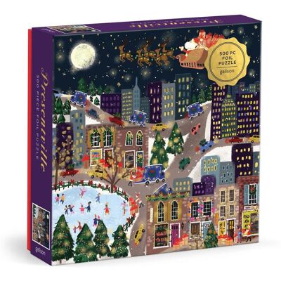 Abrams & Chronicle Books Joy Laforme Presentville 500 Piece Foil Puzzle Abrams & Chronicle Books Joy Laforme Presentville 500 Piece Foil Puzzle
