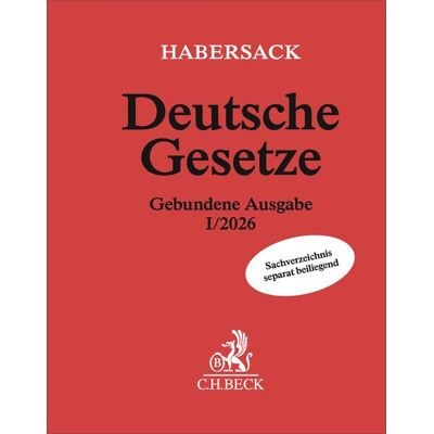 C.H. Beck Deutsche Gesetze Gebundene Ausgabe I/2026 C.H. Beck Deutsche Gesetze Gebundene Ausgabe I/2026