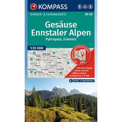 Kompass Karten GmbH Kompass Wanderkarte 69 Gesäuse Ennstaler Alpen Pyhrnpass Eisenerz 1:35.000 Kompass Karten GmbH Kompass Wanderkarte 69 Gesäuse Ennstaler Alpen Pyhrnpass Eisenerz 1:35.000