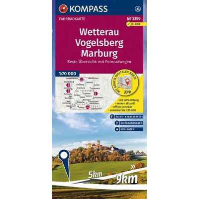Kompass Karten GmbH Kompass Fahrradkarte 3359 Wetterau Vogelsberg Marburg 1:70.000 Kompass Karten GmbH Kompass Fahrradkarte 3359 Wetterau Vogelsberg Marburg 1:70.000