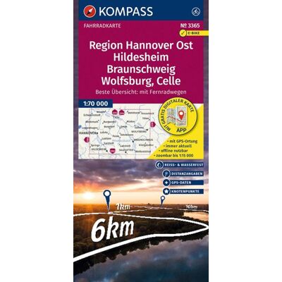 Kompass Karten GmbH Kompass Fahrradkarte 3365 Region Hannover Ost Hildesheim Braunschweig Wolfsburg Celle Mit Knotenpunkten 1:70.000 Kompass Karten GmbH Kompass Fahrradkarte 3365 Region Hannover Ost Hildesheim Braunschweig Wolfsburg Celle Mit Knotenpunkten 1:70.000