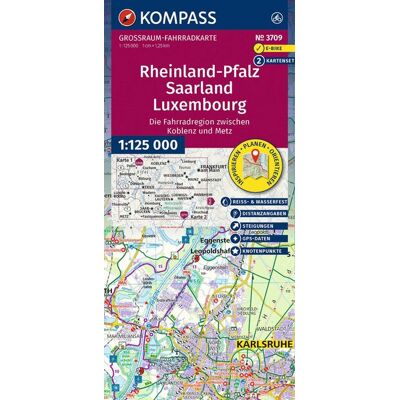 Kompass Karten GmbH Kompass Großraum Fahrradkarte 3709 Rheinland-Pfalz Saarland Luxembourg Mit Knotenpunkten 1:125.000 Kompass Karten GmbH Kompass Großraum Fahrradkarte 3709 Rheinland-Pfalz Saarland Luxembourg Mit Knotenpunkten 1:125.000