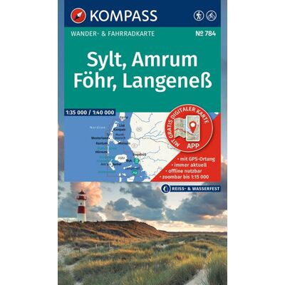 Kompass Karten GmbH Kompass Wanderkarte 784 Sylt Amrum Föhr Langeneß 1:35.000 Kompass Karten GmbH Kompass Wanderkarte 784 Sylt Amrum Föhr Langeneß 1:35.000