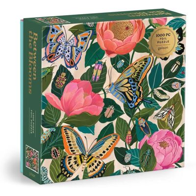 Abrams & Chronicle Books Between The Blooms 1000 Piece Foil Puzzle Abrams & Chronicle Books Between The Blooms 1000 Piece Foil Puzzle