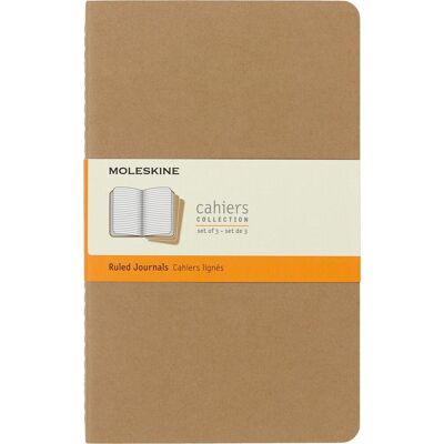 Moleskine Germany GmbH Moleskine Cahier Large Liniert Packpapierbraun Din A5. 3er Pack Moleskine Germany GmbH Moleskine Cahier Large Liniert Packpapierbraun Din A5. 3er Pack