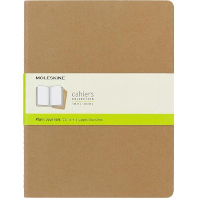 Moleskine Germany GmbH Moleskine Cahier Extra Large Blanko Packpapierbraun. 3er Pack Moleskine Germany GmbH Moleskine Cahier Extra Large Blanko Packpapierbraun. 3er Pack