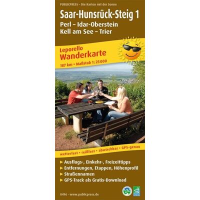 Publicpress Wanderkarte Saar-Hunsrück-Steig 1 Perl - Idar-Oberstein Kell Am See - Trier 1:25 000 Publicpress Wanderkarte Saar-Hunsrück-Steig 1 Perl - Idar-Oberstein Kell Am See - Trier 1:25 000
