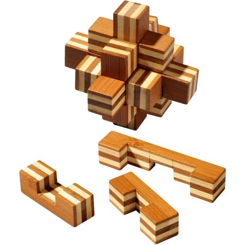 Philos 6054 - Sternpuzzle Bambus 9 Puzzle Teile Knobelspiel