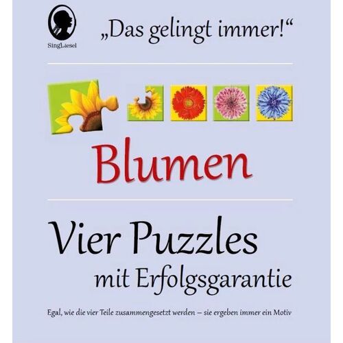 Singliesel Das Gelingt-Immer-Puzzle Blumen. Das Puzzle-Spiel Für Senioren Mit Demenz