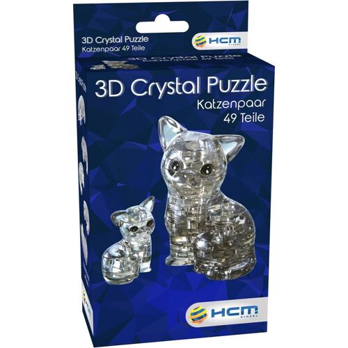 HCM Kinzel GmbH Crystal Puzzle - Katzenpaar - 49 Teile