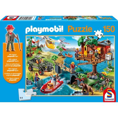 Schmidt Spiele GmbH Playmobil Baumhaus. Puzzle 150 Teile (Inkl. Playmobil-Figur)