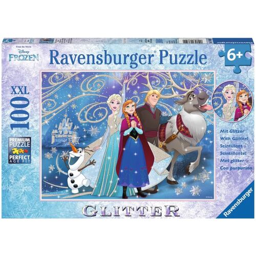 Ravensburger Spieleverlag Disney Frozen: Glitzernder Schnee. Glitter Puzzle 100 Teile Xll