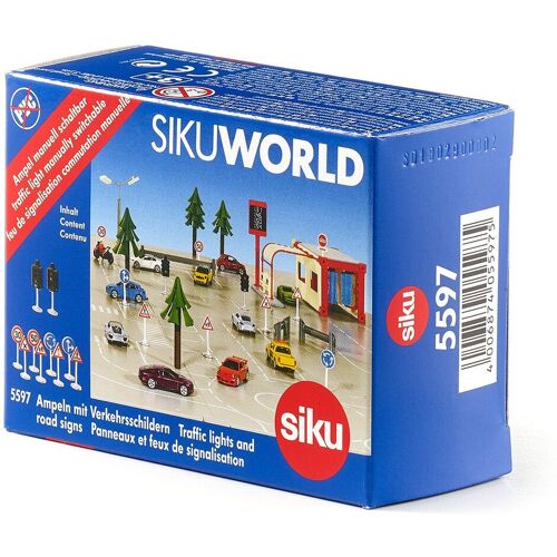 Siku World - Ampel Mit Verkehrsschildern